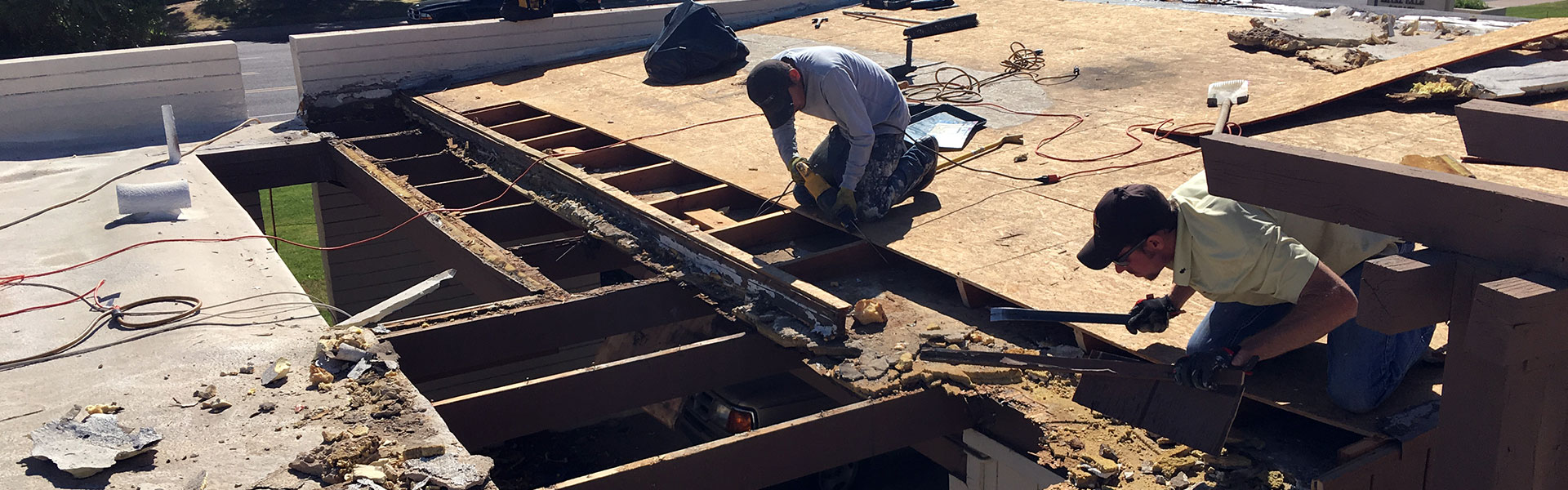 Arizona roof project under a bright desert sky