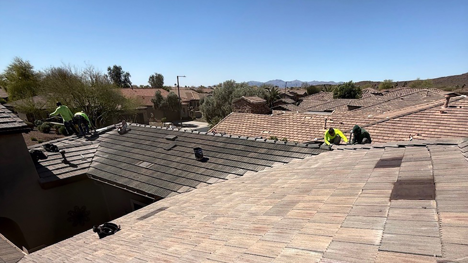 Tile underlayment roofing replacement project